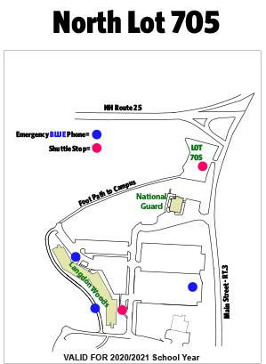 North lot 705 parking map