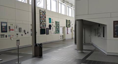 Installation view of items in the Plymouth State in 150 Objects exhibit