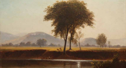 Landscape painting in oil from the Time Passes exhibit