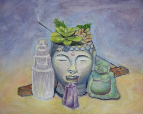 Kasey Arnold, "Mindfulness", Oil on Canvas.