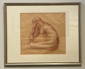 Figure Study, Cynthia Worthern Vascak. Conte on Butcher Block Paper. 1986.