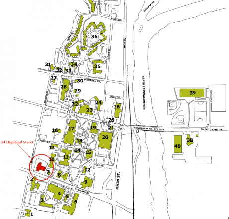Map with location of Museum of the White Mountains