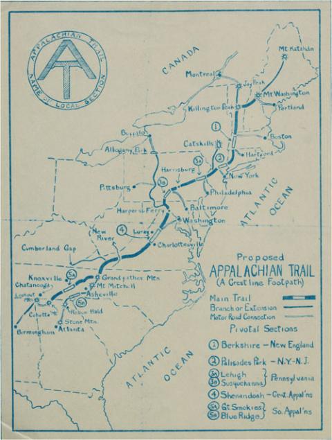 Original concept map of the Appalachian trail