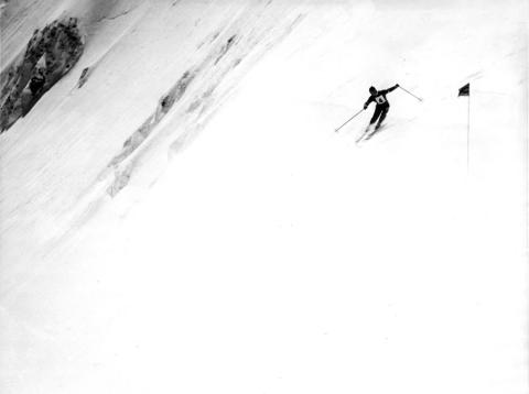 Toni Matt descending Mt. Washington in a 1939 race