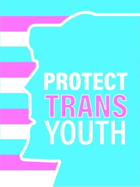 Protest trans youth Old Man graphic