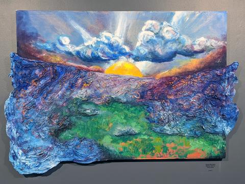 "Purple Mountains" Madison Stewart, Mixed Media, Level C