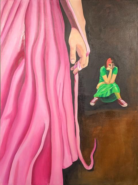 "The Wait" Mary Thompson, Oil on Canvas, Level C