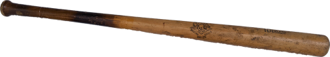 Plymouth State in 150 Objects exhibition 1900s bat