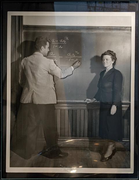Plymouth State in 150 1920s Geneva Smith at a blackboard 