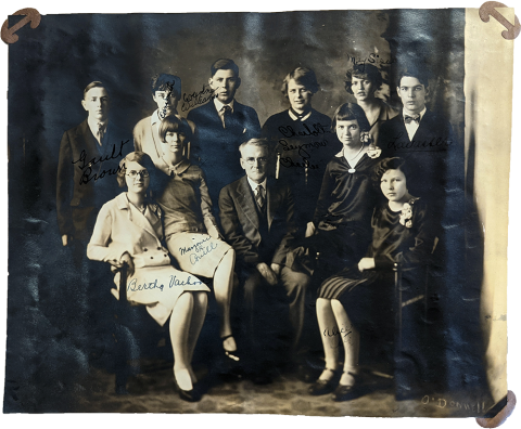 Plymouth State in 150 1920s scrapbook Normal house group photo