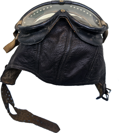 Plymouth State in 150 Objects 1950s professor Boyd's motorcycle helmut