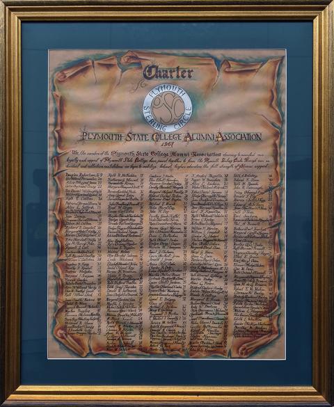 Plymouth State in 150 exhibition 1960s alumni charter