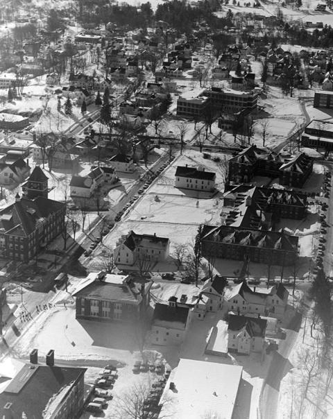 Plymouth State in 150 exhibition 1960s aerial view
