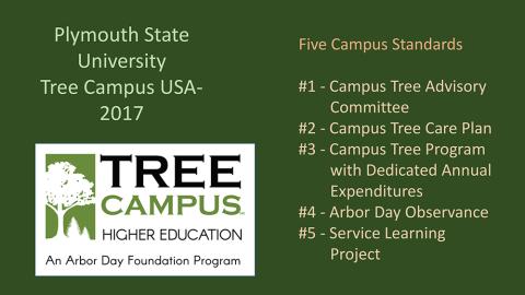Plymouth State in 150 Objects exhibition 2010s tree campus information