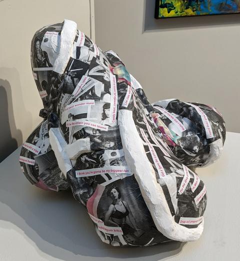 "Confined" Erin Gaumond, Plaster, Collage, Level B