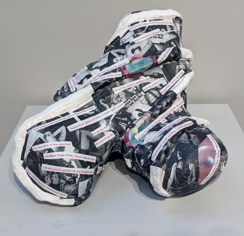 "Confined" Erin Gaumond, Plaster, Collage, Level B