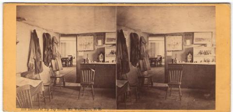 Interior of Tip-Top House, Mt. Washington