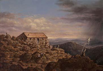 Summit House Mount Washington c. 1825. Oil on panel