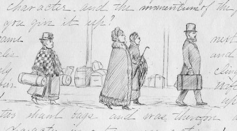 Detail of journal “’The Excursion’ not Wordsworth’s but Deeds worth’s" 1884