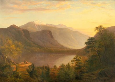 Echo Lake, Franconia Notch, Sylvester Phelps Hodgdon, oil on canvas