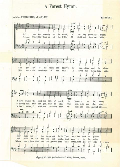 Forset Hymn music sheet