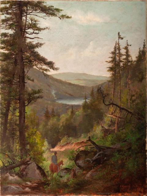 Horseback Rider at Echo Lake oil painting by Edward Hill