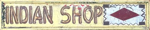 Abenaki Artist Once Known, Shop Sign, painted wood, 20th century, On loan from Conway Historical Society