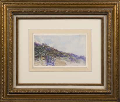 Fidelia Bridges, Lupines, 1876. Watercolor on paper