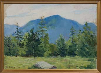 Elizabeth G. Jewell. Mountain Landscape 2. Oil on canvas