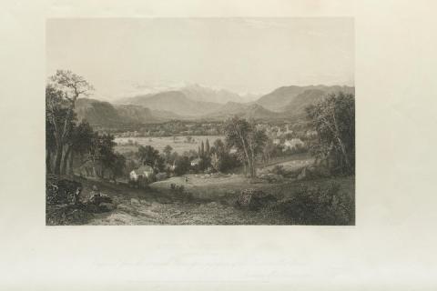 Mount Washington from the Valley of Conway, steel engraving