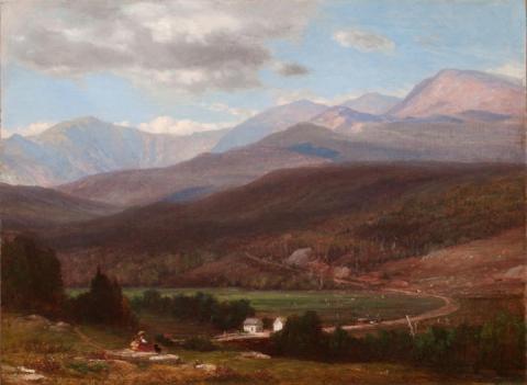 Mt. Washington Carriage Road and Presidential Range, Samuel Lancaster Gerry, oil on canvas
