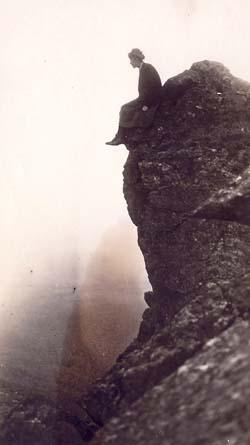 Margret E. Goodrich (Norton) on Mt Monroe, August 31, 1912.