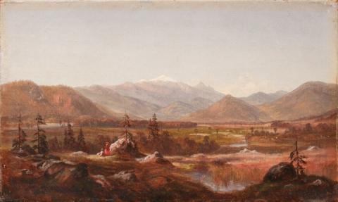 Mt. Washington from Intervale, North Conway, First Snow, Wilhelm Heine