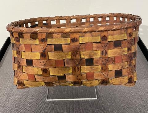 Abenaki Artist Once Known, Basket, Ash splint, 19th century, On loan from Mt. Kearsage Indian Museum