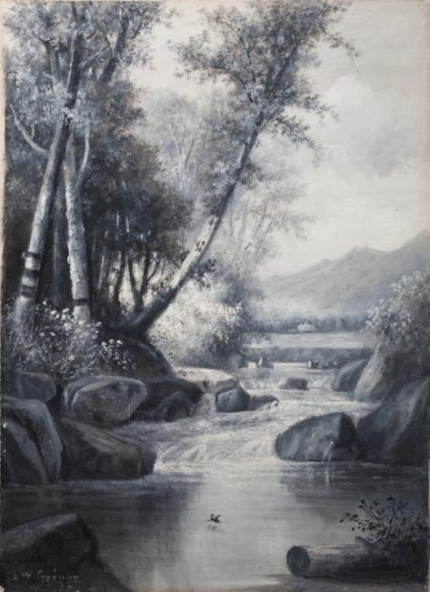 Pemigewasset River in W. Thornton, NH, Samuel W. Griggs, oil on canvas