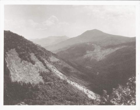Passaconaway and Chocorua from East Side view of scalped mountains