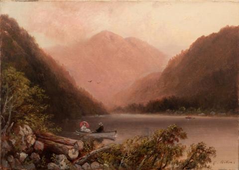 View of a Mountain Lake II, Granville Perkins, oil on canvas
