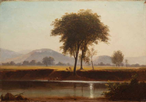 Landscape painting in oil from the Time Passes exhibit
