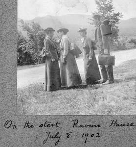 On the Start, Ravine House, Edith Hull, Harriet Freeman, Emma Cummings, Frank Freeman.