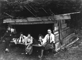 Five people in shelter.