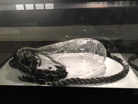 water print glass display