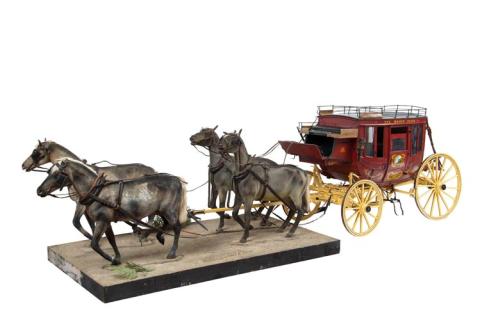 horse and buggy figurine