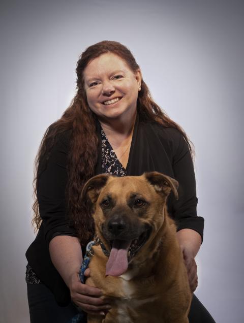 Clarissa with dog