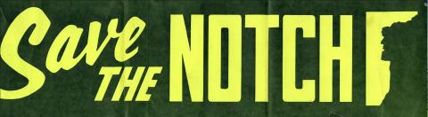 A bumper sticker with text saying "Save the Notch"