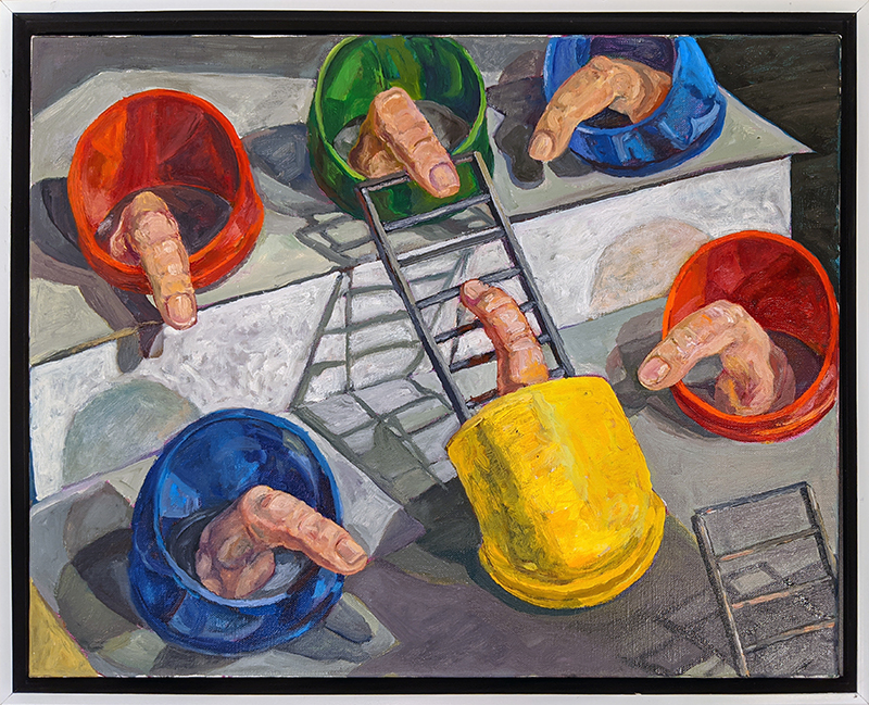 Michael Heffernan, Fingering it Out, Oil on Canvas, 2019-20
