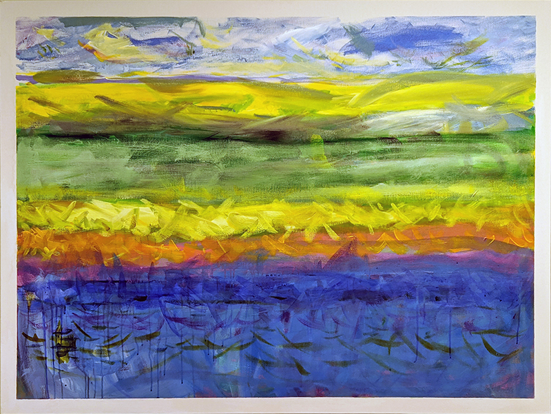 Philip Inwood Sea, Inside Series- II Storm Calming Acrylic on Canvas 2020