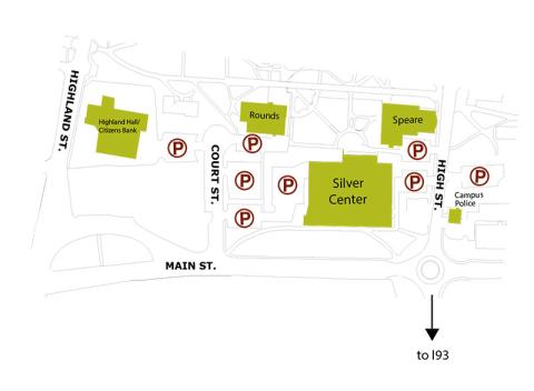 Silver Center Parking Map