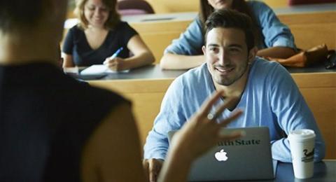 Business Administration student in the classroom