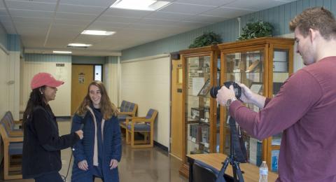 Students in the media studies program