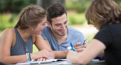 Students on Plymouth Campus